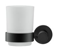 Duravit Duravit D-Code Support en verre 11,5x10,2 cm, verre dépoli, gauche, noir mat Quantité:1