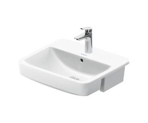 Duravit Duravit Demi-lavabo encastré No. 1 55x46 cm, EB v ob, m HL, ÜL, HLB, blanc Quantité:1