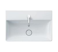 Duravit Lave-mains DuraSquare 0732450071 – blanc 45×35 cm, 1 trou pour robinet, rectifié