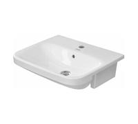 Duravit Duravit DuraStyle Demi-lavabo encastré 55x45,5 cm, EB v ob, m HL, ÜL, HLB, blanc Quantité:1