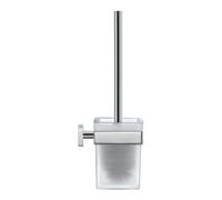 Duravit Duravit Ensemble brosse WC Karree 9,6x12,6 cm, montage mural, verre blanc mat, support chrome Quantité:1