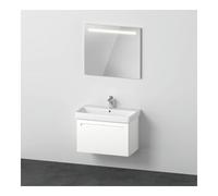 Duravit No.1 ensemble de meubles 800, incl. lavabo, meuble sous-lavabo, miroir, N10158018180000, Couleur: Décor blanc mat
