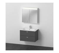 Duravit Duravit Ensemble de meubles XBase 83x49cm, WT, WTU 2 tiroirs, panneau aggloméré, graphite mat Quantité:1