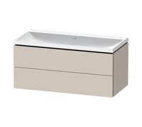 Duravit Duravit Ensemble meuble L-Cube 100x48x48cm, sans robinet, taupe, 2 tiroirs Quantité:1