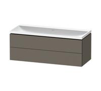 Duravit Duravit Ensemble meuble L-Cube 120x48x48 cm, o HL, gris s-mat, 2 tiroirs Quantité:1