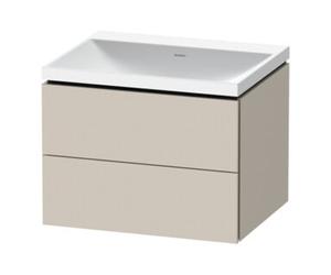 Duravit Duravit Ensemble meuble L-Cube 60x48x48 cm, sans robinet, Taupe mat, 2 tiroirs Quantité:1