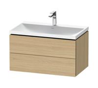 Duravit Duravit Ensemble meuble L-Cube 80x48x48 cm, avec robinetterie, chêne naturel, 2 tiroirs Quantité:1