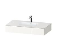Duravit Duravit Ensemble meuble lavabo encastré Qatego 100x55x17 cm, blanc, mat, 1 découpe, avec trop-plein Quantité:1
