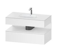 Duravit Duravit Ensemble meuble lavabo encastré Qatego 100x55x60 cm, blanc mat, sous-lavabo console, niche Quantité:1