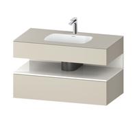 Duravit Duravit Ensemble meuble lavabo encastré Qatego 100x55x60 cm, blanc taupe mat, console sous-lavabo Quantité:1