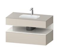 Duravit Duravit Ensemble meuble lavabo encastré Qatego 100x55x60cm, blanc/graue/taupe, Kon-WTU, B Quantité:1