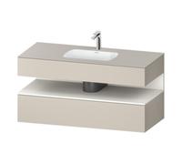 Duravit Duravit Ensemble meuble lavabo encastré Qatego 120x55x60 cm, blanc avec miroir, sous-meuble console Quantité:1