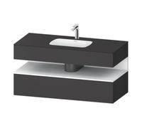 Duravit Duravit Ensemble meuble lavabo encastré Qatego 120x55x60 cm, blanc, avec robinetterie, Kon-WTU, niche Quantité:1