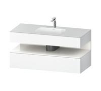 Duravit Duravit Ensemble meuble lavabo encastré Qatego 120x55x60cm, blanc brillant/bois clair, Kon-WTU, B Quantité:1
