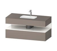 Duravit Duravit Ensemble meuble lavabo encastré Qatego 120x55x60cm, blanc/gris, Kon-WTU, niche Quantité:1