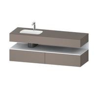 Duravit Duravit Ensemble meuble lavabo encastré Qatego 160x50x60 cm, Kon-WTU, B gauche, blanc m/bas ma Quantité:1