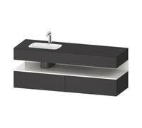 Duravit Duravit Ensemble meuble lavabo encastré Qatego 160x50x60 cm, Kon-WTU, blanc, gris mat Quantité:1