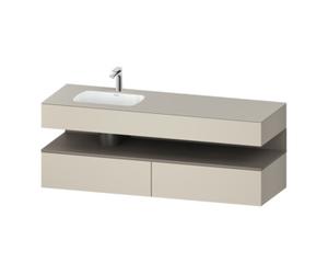 Duravit Duravit Ensemble meuble lavabo encastré Qatego 160x50x60 cm, Kon-WTU, blanc mat/taupe mat Quantité:1
