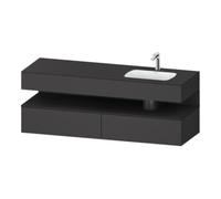 Duravit Duravit Ensemble meuble lavabo encastré Qatego 160x50x60 cm, Kon-WTU, gris mat/Gr ma Quantité:1
