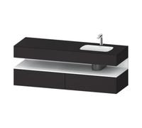 Duravit Duravit Ensemble meuble lavabo encastré Qatego 160x50x60cm, Kon-WTU, blanc mat/Gris mat Quantité:1