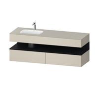 Duravit Duravit Ensemble meuble lavabo encastré Qatego 160x50x60cm, Kon-WTU, blanc, mat taupe/éclat mat Quantité:1