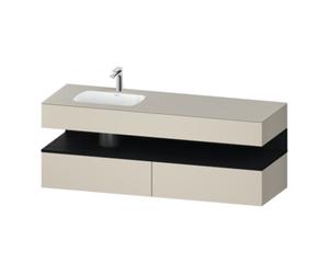 Duravit Duravit Ensemble meuble lavabo encastré Qatego 160x50x60cm, Kon-WTU, blanc, mat taupe/éclat mat Quantité:1