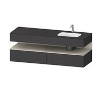 Duravit Duravit Ensemble meuble-lavabo encastré Qatego 160x50x60cm, Kon-WTU, blanc, taupe/granit mat Quantité:1