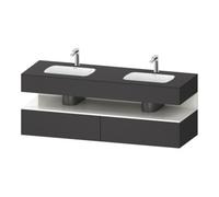 Duravit Duravit Ensemble meuble-lavabo encastré Qatego 160x55x60 cm, Kon-WTU, blanc brillant/graphite mat Quantité:1