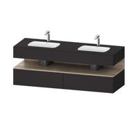 Duravit Duravit Ensemble meuble lavabo encastré Qatego 160x55x60 cm, Kon-WTU, Ei Marmo/Gris mat Quantité:1