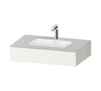 Duravit Duravit Ensemble meuble lavabo encastré Qatego 80x55x17 cm, blanc mat, avec console, 1 découpe, avec trop-plein Quantité:1