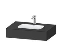 Duravit Duravit Ensemble meuble lavabo encastré Qatego 80x55x17 cm, gris, avec 1 découpe, avec trop-plein Quantité:1