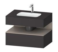 Duravit Duravit Ensemble meuble lavabo encastré Qatego 80x55x60 cm, blanc mat/gris mat, sous-lavabo console Quantité:1