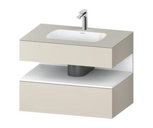 Duravit Duravit Ensemble meuble lavabo encastré Qatego 80x55x60cm, blanc mat, Kon-WTU, niche Quantité:1