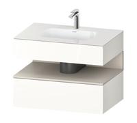 Duravit Duravit Ensemble meuble lavabo encastré Qatego 80x55x60cm, T mat/blanc brillant, sous-lavabo console Quantité:1