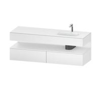 Duravit Duravit Ensemble meuble vasque encastrable Qatego 160x50x60cm, Kon-WTU, B, lavabo à droite, blanc mat Quantité:1