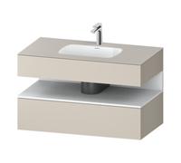 Duravit Duravit Ensemble meuble vasque encastré Qatego 100x55x60 cm, blanc, avec tiroir, Kon-WTU, niche Quantité:1