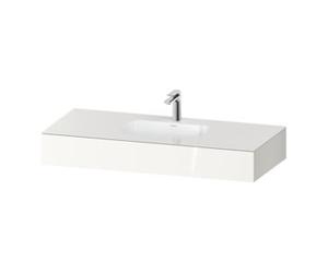 Duravit Duravit Ensemble meuble vasque encastré Qatego 120x55x17 cm, blanc brillant, 1 découpe, avec plan supérieur Quantité:1
