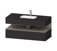 Duravit Duravit Ensemble meuble vasque encastré Qatego 120x55x60 cm, blanc mat, avec miroir, Kon-WTU, B Quantité:1