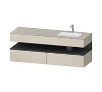 Duravit Duravit Ensemble meuble vasque encastré Qatego 160x50x60 cm, Kon-WTU, gris mat Quantité:1