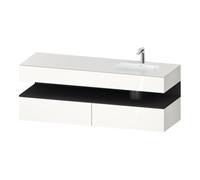 Duravit Duravit Ensemble meuble vasque encastré Qatego 160x50x60cm, Kon-WTU, gris/blanc brillant Quantité:1