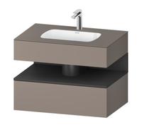 Duravit Duravit Ensemble meuble vasque encastré Qatego 80x55x60 cm, graphite m/bas ma, sous-meuble console Quantité:1