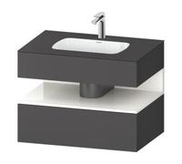 Duravit Duravit Ensemble meuble vasque encastré Qatego 80x55x60 cm, gris m, Kon-WTU, niche Quantité:1