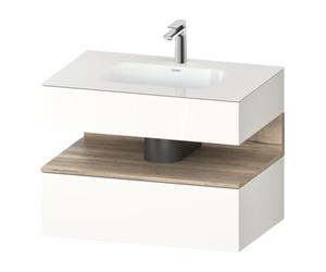 Duravit Duravit Ensemble meuble vasque encastré Qatego 80x55x60cm, E Marbre/blanc brillant, meuble console sous vasque Quantité:1