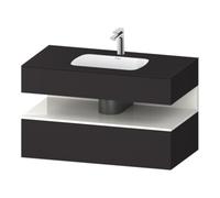 Duravit Duravit Ensemble meuble vasque encastrée Qatego 100x55x60cm, blanc/gris m, Kon-WTU, B Quantité:1