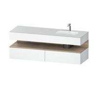 Duravit Duravit Ensemble meuble vasque encastrée Qatego 160x50x60cm, Kon-WTU, blanc, marbre EM Quantité:1