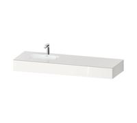 Duravit Duravit Ensemble meuble vasque encastrée Qatego 160x55x17 cm, avec robinet, 1 tiroir, avec miroir, blanc brillant Quantité:1