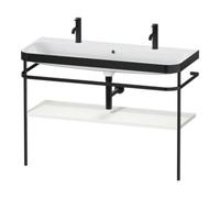 Duravit Duravit Ensemble meuble vasque Happy D.2 Plus 117,5x49 cm, 1 robinet, console, noir mat Quantité:1