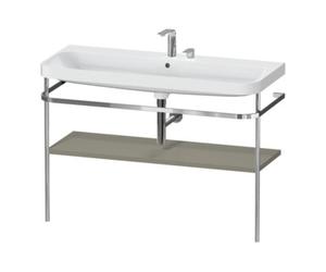 Duravit Duravit Ensemble meuble vasque Happy D.2 Plus 117,5x49cm, avec console, 2 trous, gris satin mat Quantité:1