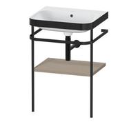 Duravit Duravit Ensemble meuble vasque Happy D.2 Plus 57,5x49 cm, sans trou, blanc, avec console métal Quantité:1