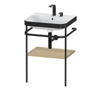 Duravit Duravit Ensemble meuble vasque Happy D.2 Plus 57,5x49cm, 2 trous, méditerranéen, avec console Quantité:1